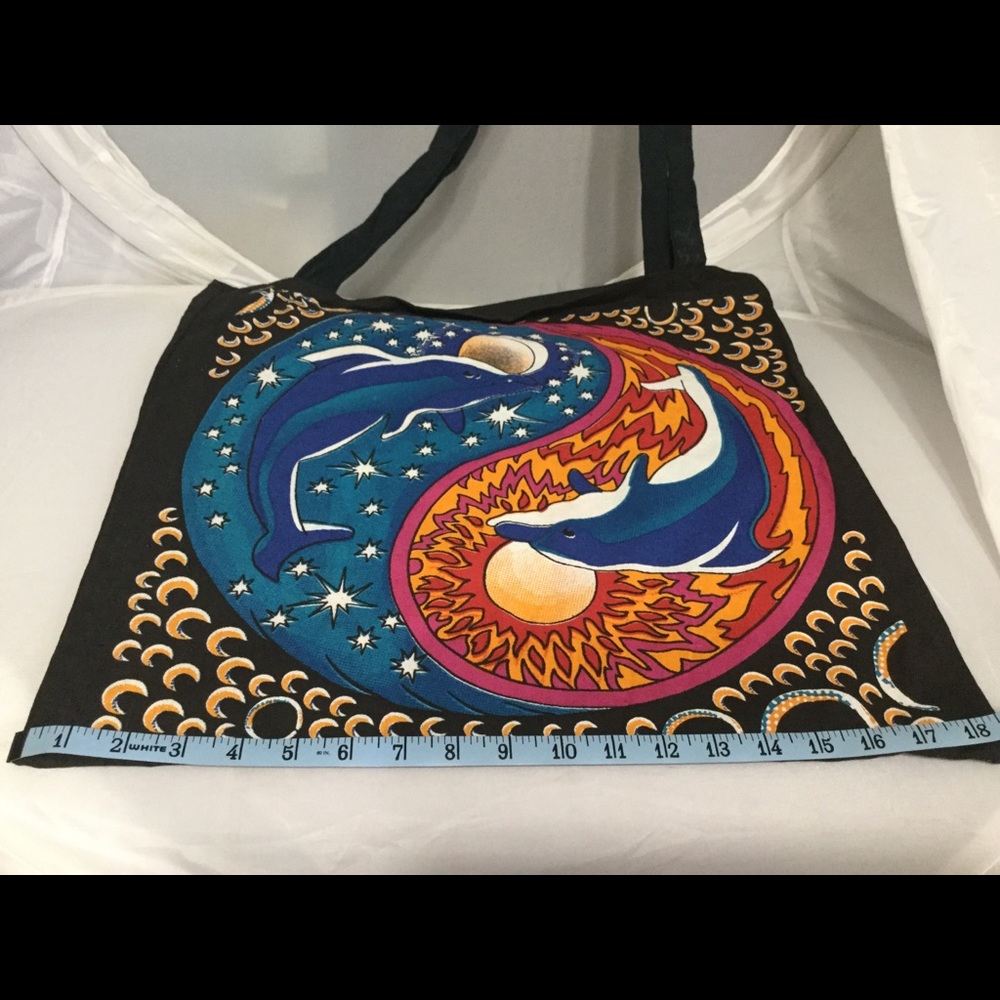 Yin Yang Dolphin Tote Bag - Picture 3 of 3
